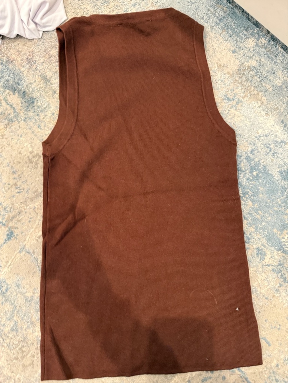 Zara Brown Ribbed Knit Tank - Picture 3 of 3